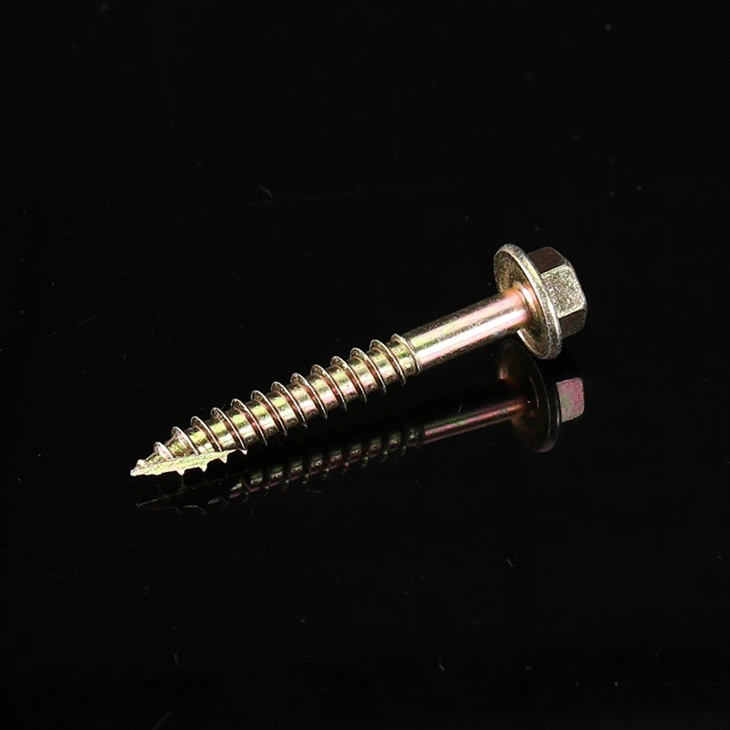 hex flange head wood screw with  slot
