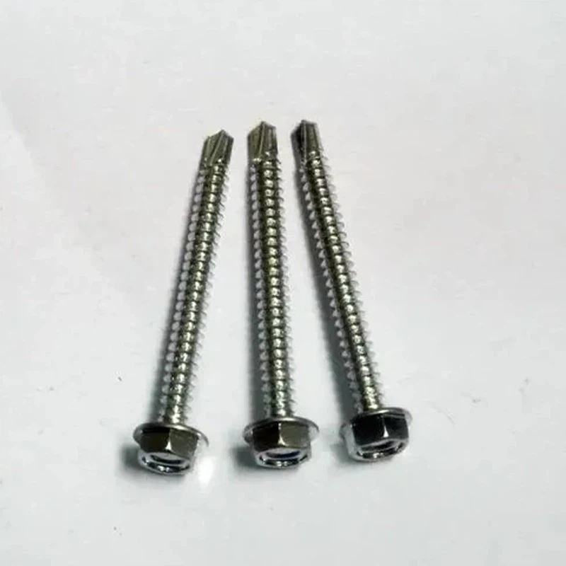 Zanglamaydigan po'latdan yasalgan olti burchakli gardish boshi o'z-o'zidan burg'ulash vinti